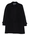 Lardini Cashmere Outerwear Coat With Classic Collar In Black