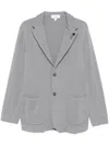Lardini Medium Grey Cotton Jacket With Notched Lapels In Grey