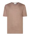 Lardini Short Sleeved Crewneck T-shirt In Nude