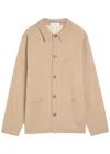 Lardini Melange Wool Overshirt In Neutral