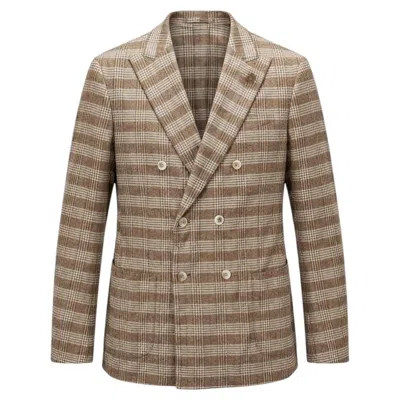 Pre-owned Lardini Men's Blazer M In Brown