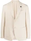 Lardini Men's Blazer With Linen-wool Blend And Detailing