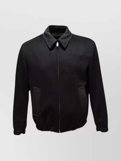 LARDINI MEN'S COLLARED JACKET FRONT POCKETS