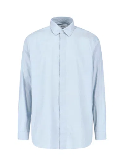 Lardini Concealed-front Shirt In Blue