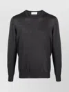 Lardini Crew-neck Wool Jumper In Black