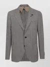 Lardini Houndstooth Patterned Tailored Jacket In Gray