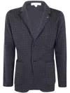 Lardini Houndstooth Three-button Jacket In Blue