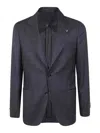 Lardini Houndstooth-pattern Blazer In Black