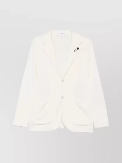 LARDINI MEN'S KNIT BLAZER WITH DOUBLE BACK VENT