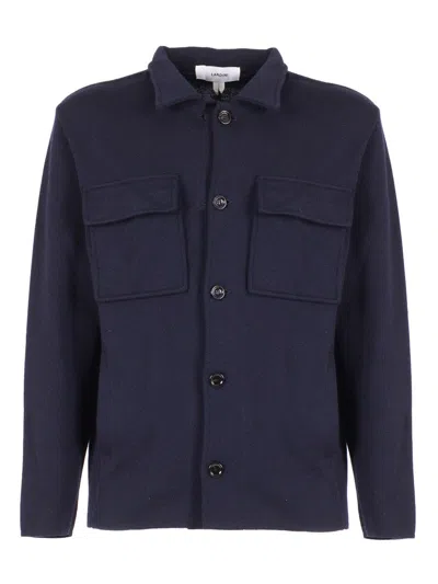 Lardini Knitted Jacket In Blue