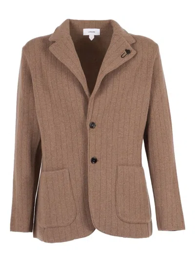 Lardini Knitted Jacket In Nude