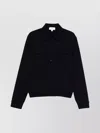 Lardini Button-up Knit Jacket With Chest Pockets In Black
