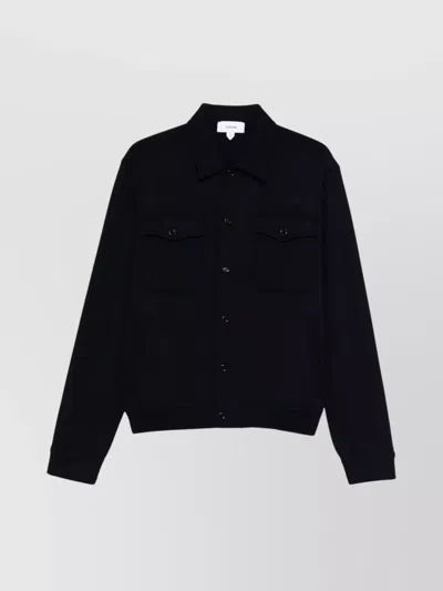 LARDINI MEN'S KNIT JACKET CHEST POCKETS