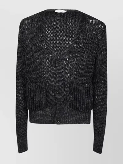 Lardini Men's Knitwear Featuring Front Pockets In Black