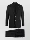 Lardini Men's Linen Suit For Formal Occasions In Black