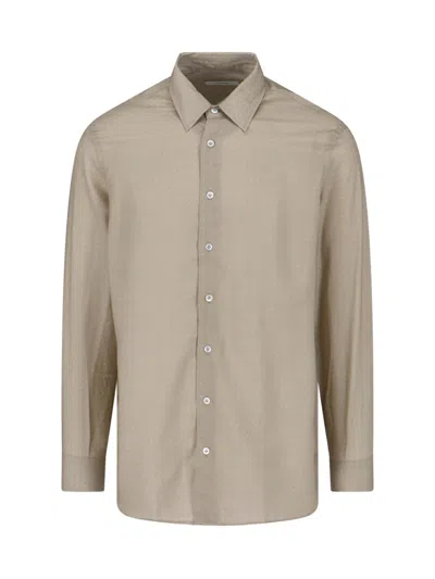 Lardini Men's Lyocel Shirt In Sand