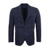 Lardini Men's Plaid Stretch Blazer In Navy In Blue