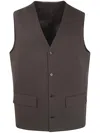 Lardini Man V-neck Sleeveless Tailored Front Pockets In Brown