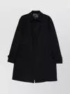 Lardini Cashmere Outerwear Coat With Classic Collar In Black
