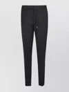 Lardini Tailored Black Pants With Drawstring Waistband In Black