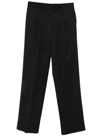 Lardini Migio Tailored Wool Trousers In Black