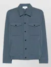 Lardini Cotton Jacket With Buttoned Pockets In Blue
