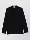 Lardini Double-breasted Black Tailored Jacket With Structured Lapel