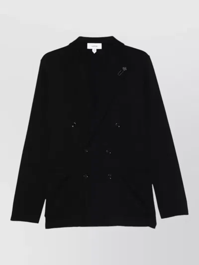 LARDINI MENS KNIT JACKET NOTCH LAPEL DESIGN