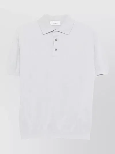Lardini Mens Knit Polo Short Sleeve Design In Gray