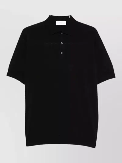 Lardini Mens Polo Shirt Short Sleeves Collar In Black