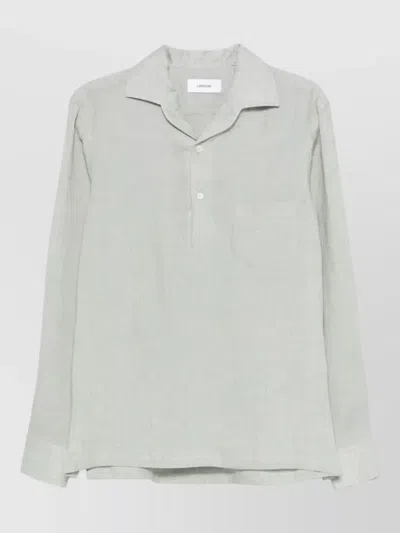 Lardini Mens Shirt Straight Cut Chest Pocket In Gray