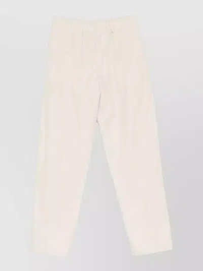 Lardini Mens Stretch Trousers Straight Leg Waistband In Neutral