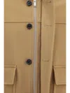 Lardini Beige Wool Oves Aries Full-length Jacket In Neutral