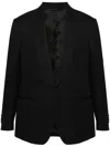 Lardini Metallic-threading Blazer In Black