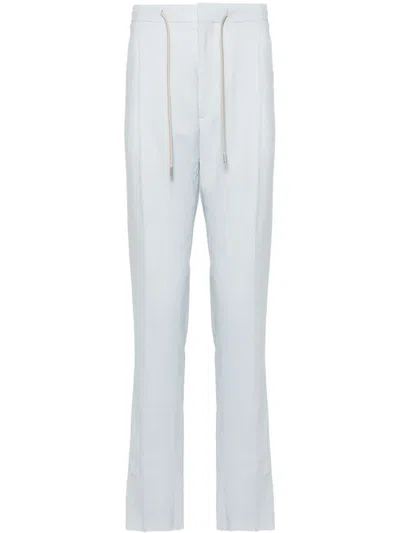 Lardini Miami Striped Trousers In 810 Light Blue