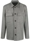 LARDINI MICRO HOUNDSTOOTH-PATTERN SHIRT JACKET