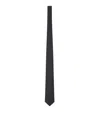 Lardini Micro-patterned Silk Tie In Black
