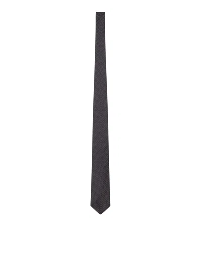 LARDINI MICRO-PATTERNED SILK TIE