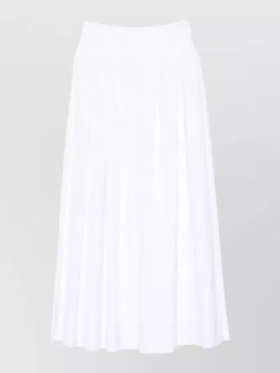 Lardini Mid Length Flared Skirt A Line Cut In White