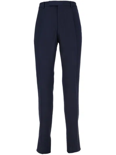 Lardini Mid-rise Chinos In Blue