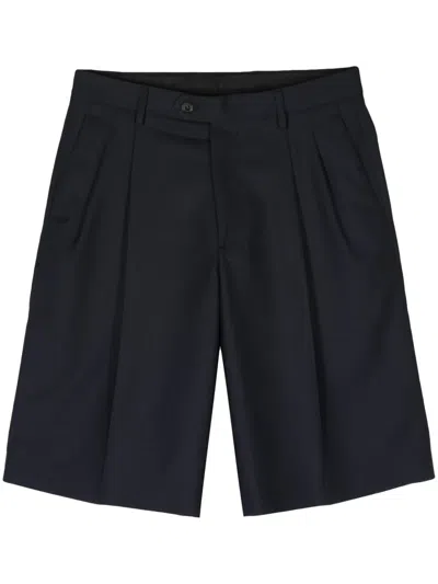 Lardini Mid-rise Tailored Shorts In Blue