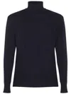 Lardini Midnight Blue Wool Roll Neck