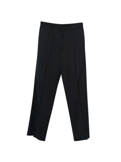 Lardini Mens Pleated Wide Leg Tailored Pants In Black