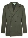 Lardini Military Green Wool Cardigan Jacket In Green