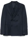Lardini Mini-check Blazer In Blue