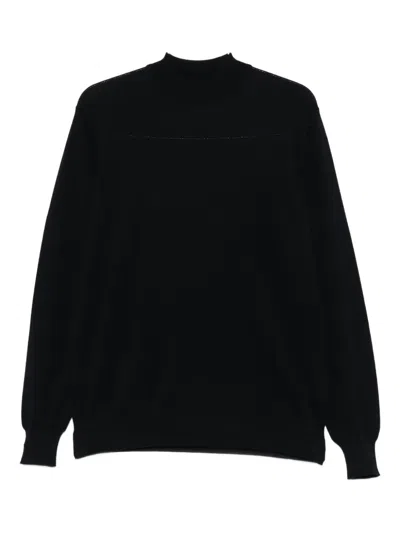 Lardini Mock-neck Sweater In Black