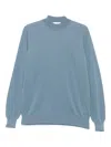 Lardini Mock-neck Sweater In Blue