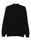 Lardini Mock-neck Wool Sweater In Blue