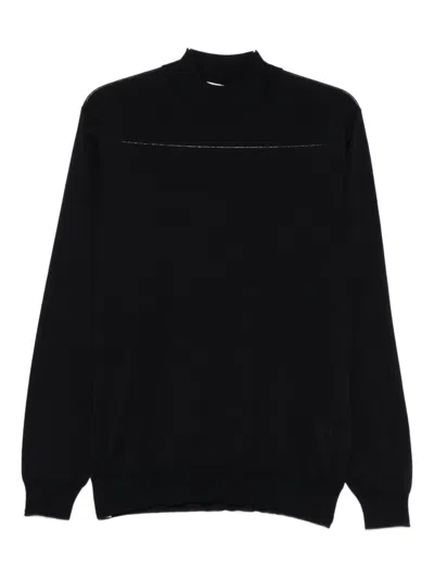 LARDINI MOCK-NECK WOOL SWEATER