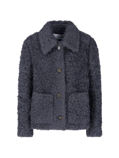 Lardini Mohair Jacket In Gray